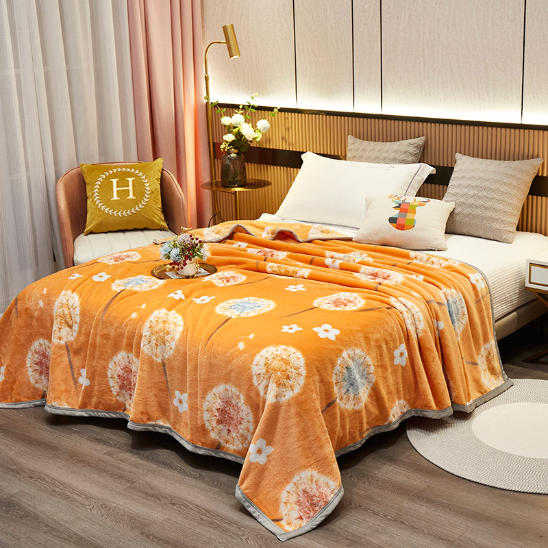 2023 New Print Milk Fleece Blanket, Fashionable and Simple Cloud Mink Fleece Cover Blanket for Bed Use, Activity Gift Blanket