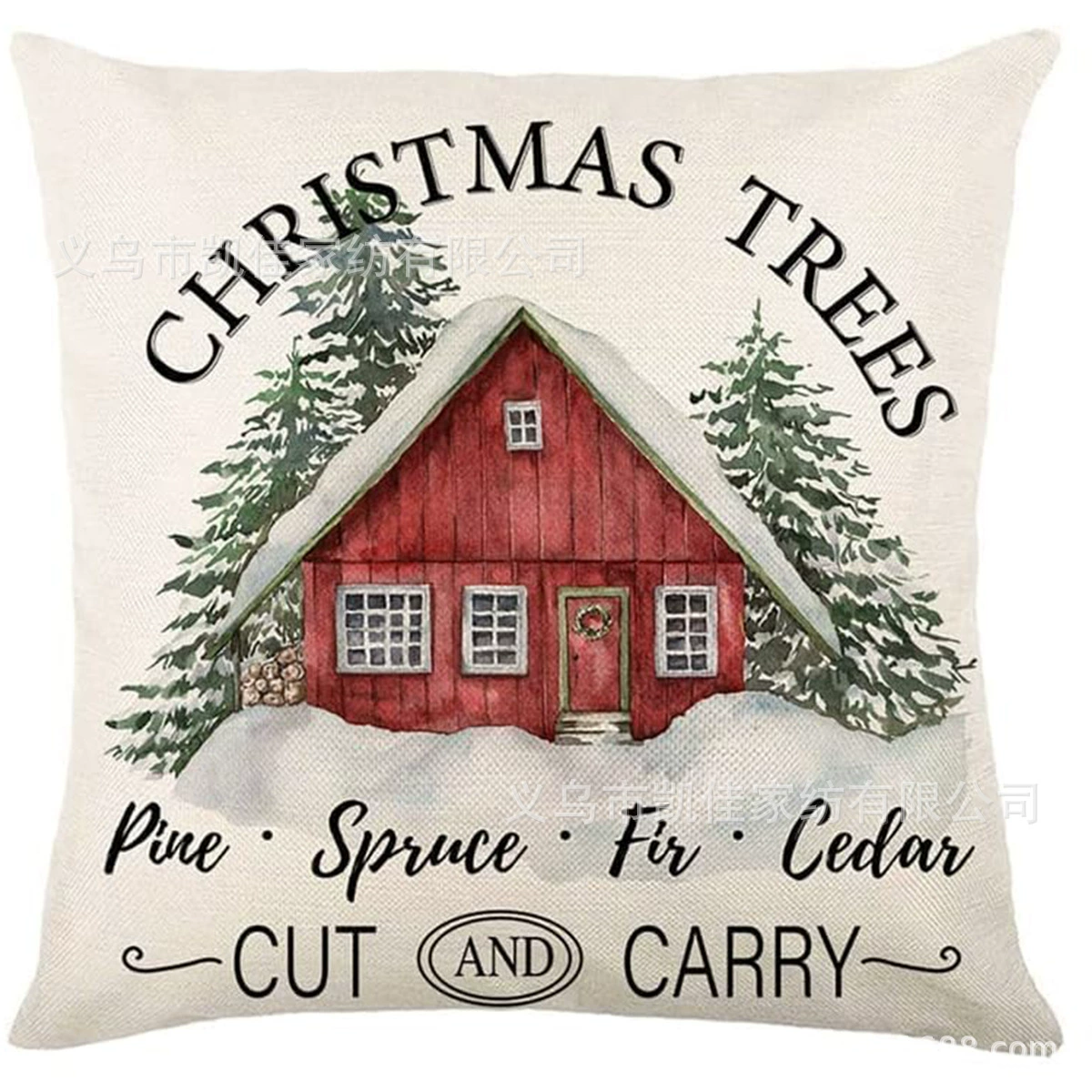 Winter Christmas pillow, pillowcase, Amazon, direct factory sales