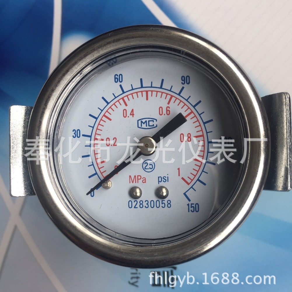 GU-50-60带支架压力表气，气动，卡子，水压表耐寒耐高温表