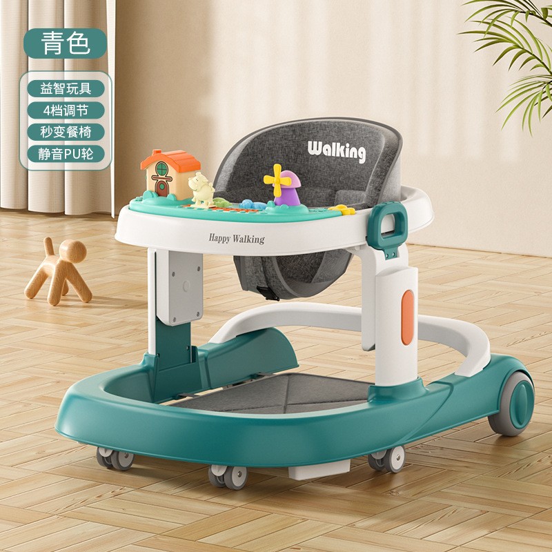 남성과 여성을 위한 대외 무역 유아 보행기, 7-18개월 동안 앉고 밀 수 있는 다기능 전복 방지 유아용 유모차