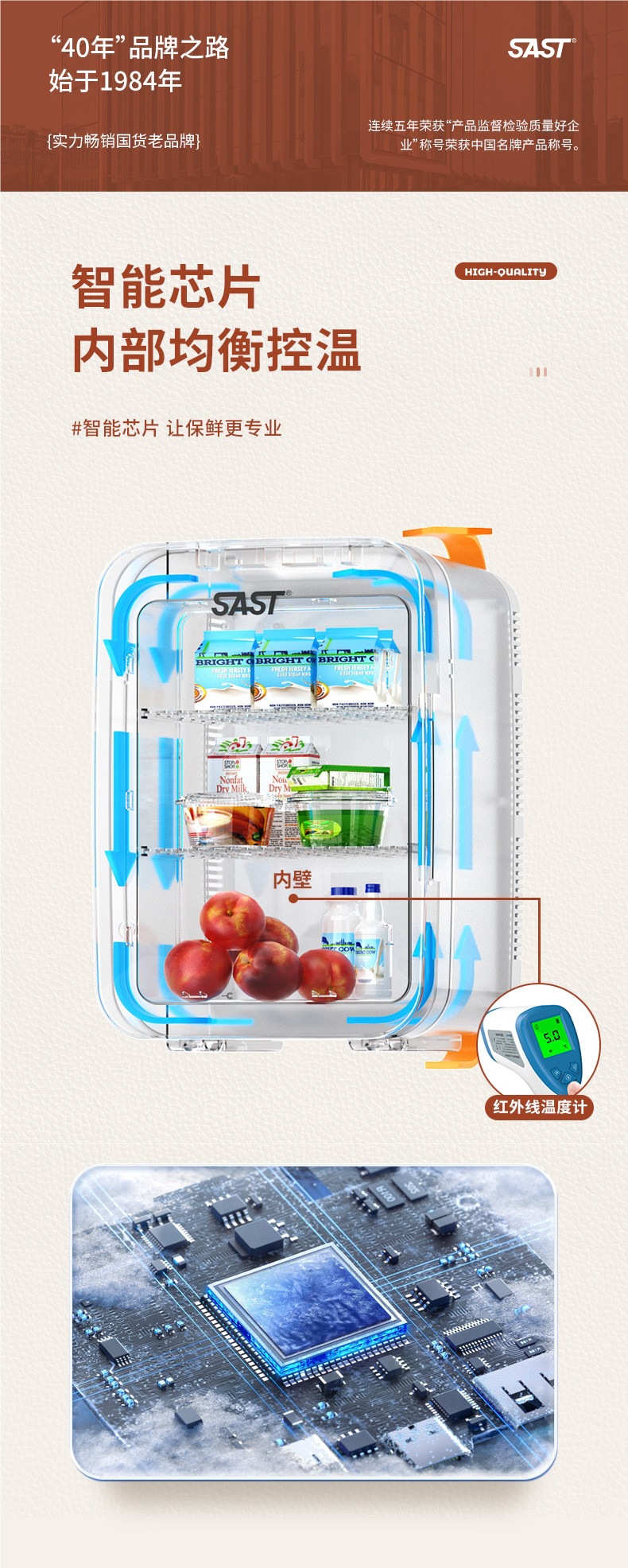 Sast Mini Refrigerator Mini Freezer for Car, Home, Dormitory, Breast Milk, Office, Student, Small Freezer