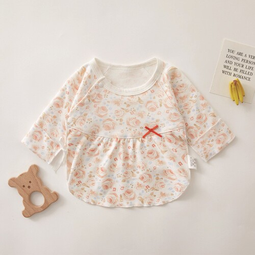 Baby clothes, baby clothes, half-back clothes, spring and autumn cotton baby pajamas, pure cotton four-season tops, newborn clothes