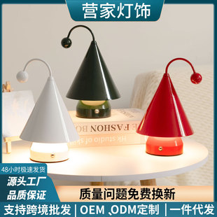 Little Red Riding Hood Night Light Christmas Style Creative Design Three-Color Light Fun Desktop Lamp Warm Bedside Lamp Rechargeable Table Lamp