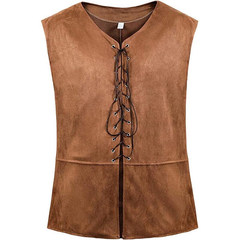 2025 Amazon Medieval Renaissance Pirate Gothic Steampunk Vest Lace-Up Vest