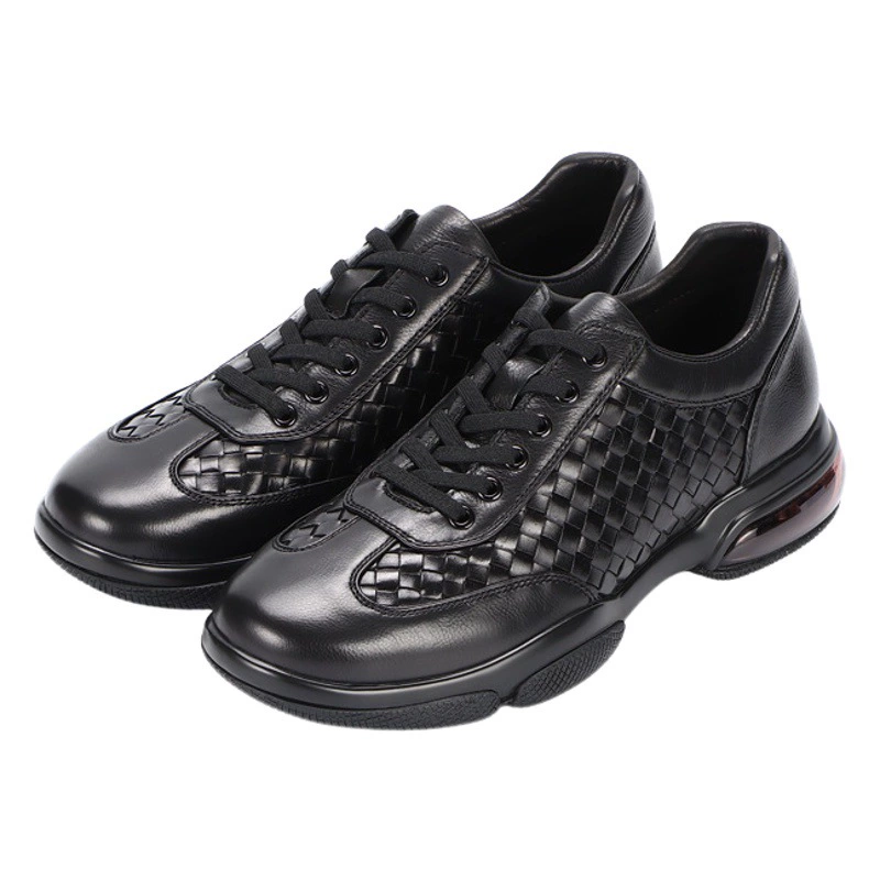 Летняя Новая повседневная обувь из натуральной кожи, Мужская модная повседневная спортивная амортизирующая мужская обувь на воздушной подушке, Мужская модная деловая