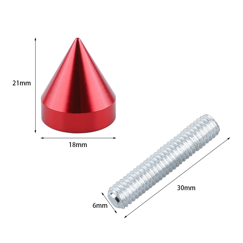 Car M6 Screws, Car License Plate Frame, 10 Pieces of Aluminum Alloy Pointed Nuts, Car License Plate Frame Fixing Screws