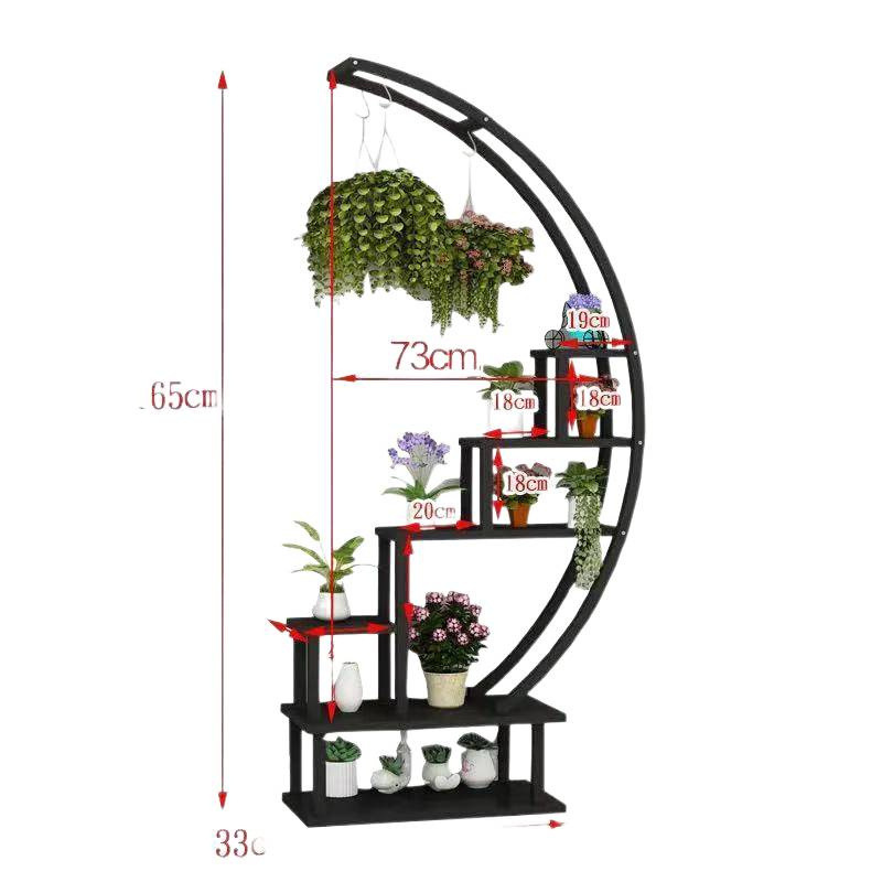 花架子铁艺圆形家用半圆形设计绿植架半圆形花架弧形|undefined