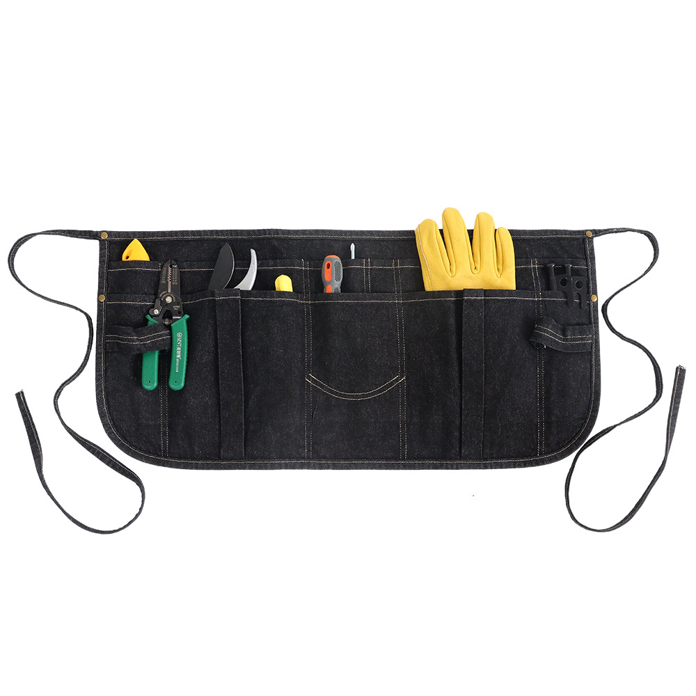 Nuevo delantal vaquero transfronterizo multifuncional bolso de cintura de gran capacidad bolsa de jardín de corte delantal de busto