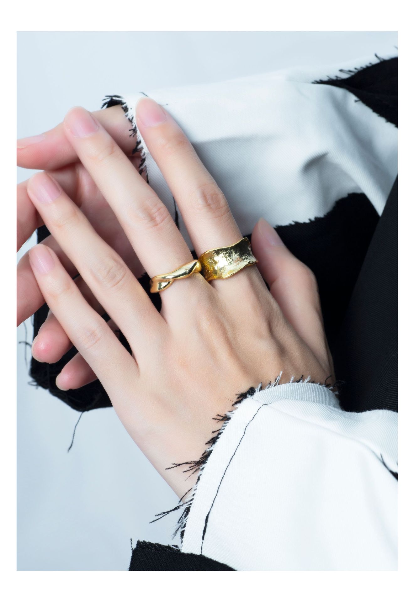 Simple Style Geometric Copper Plating Open Ring