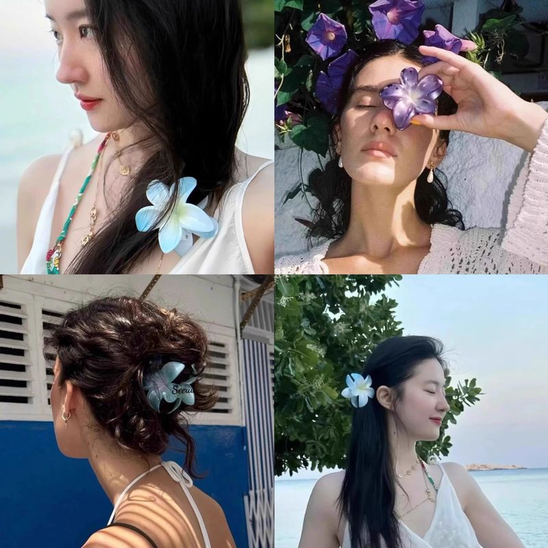 夏の海辺の花のヘアピン、多用途の甘い女の子のヘアピン、花のヘアピン、後頭部のヘアピン、女性用のファッショナブルなヘアアクセサリー|undefined