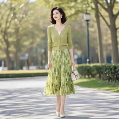 春秋穿搭2025韩风chic大方得体的职业独特绝美小裙子两件套装女装