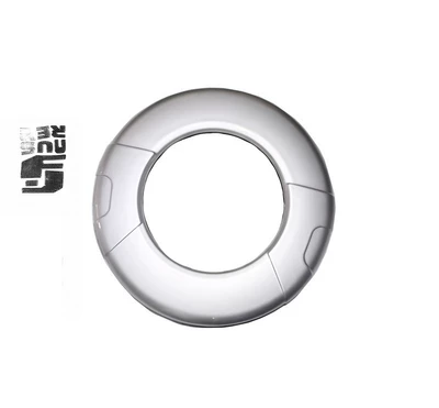 Tire Shell, Rear Hanging Letters, Spare wheel cover - spare-tire-rim-silver-with-letter-sticker