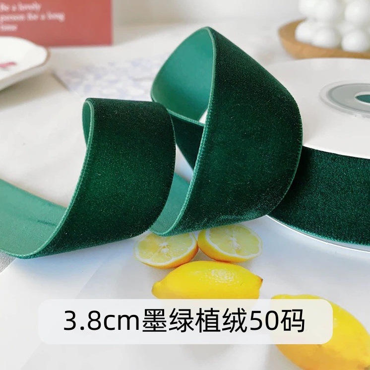 Gran bandeja de un solo lado de cinta de terciopelo cinta de terciopelo para el cabello arco DIY flores regalos accesorios de ropa