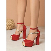 Y 64171 Low Heel Fish Mouth Sandals �~��߸�Ь