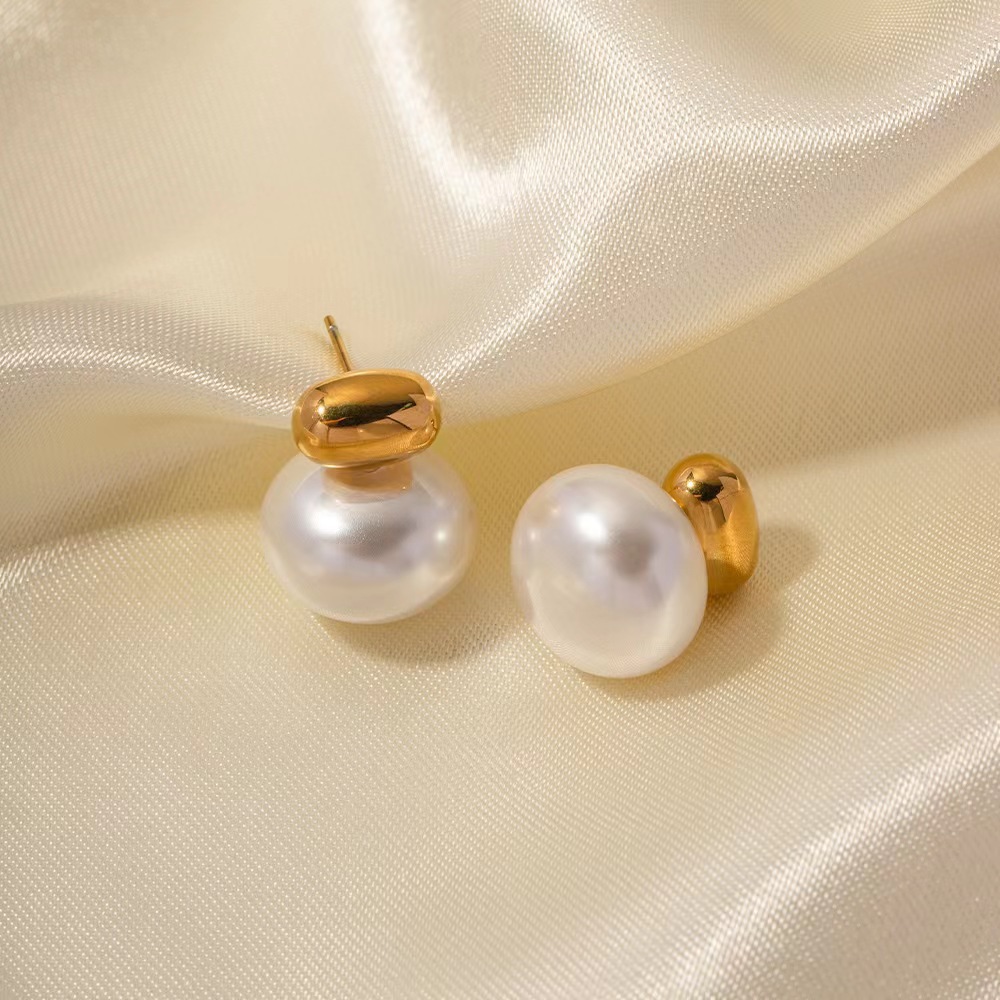 Holiday, Daily Occasion 1 Pair Elegant Simple Style Geometric Flower Plating 304 Stainless Steel Drop Earrings Ear Studs