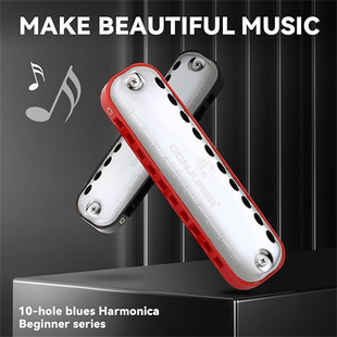 Magician Conjurer 10-Hole Blues Diatonic Manufacturer Toy Instrument Children's Harmonica Gift