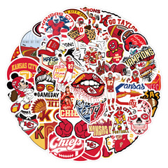 60張橄欖球隊Kansas City Chiefs塗鴉貼紙汽車行李箱水杯貼紙批發