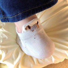 夏の女性のショートソックスダックスフント犬刺繍多用途春と夏の女の子薄い浅い口の靴下メッシュ通気性