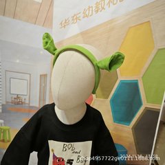 ハロウィン漫画グリーンシュレックヘッドバンド子供のホリデーパーティーパフォーマンスドレスアップ面白い帽子ヘアピン