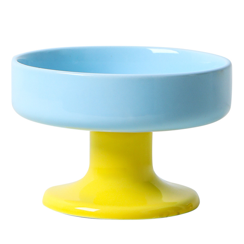 Tacos de cerámica para mascotas de patas altas para gatos, tacos para perros de alto valor de protección de la columna cervical, tacos de comida para gatos de gran calibre, tacos de arroz para gatos macarrones