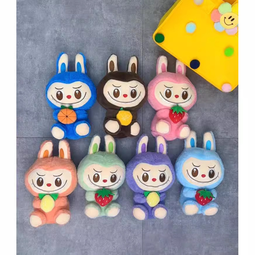 국경 간 LABUBU 봉제 장난감 버블 마트 블라인드 박스 토끼 펜던트 LABUBU 인형 어린이 선물