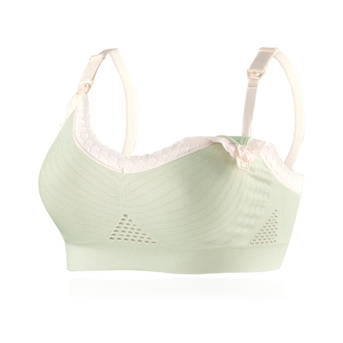 No wire nursing bra, mommy postpartum nursing bra, sexy lace front button push-up seamless bra for women