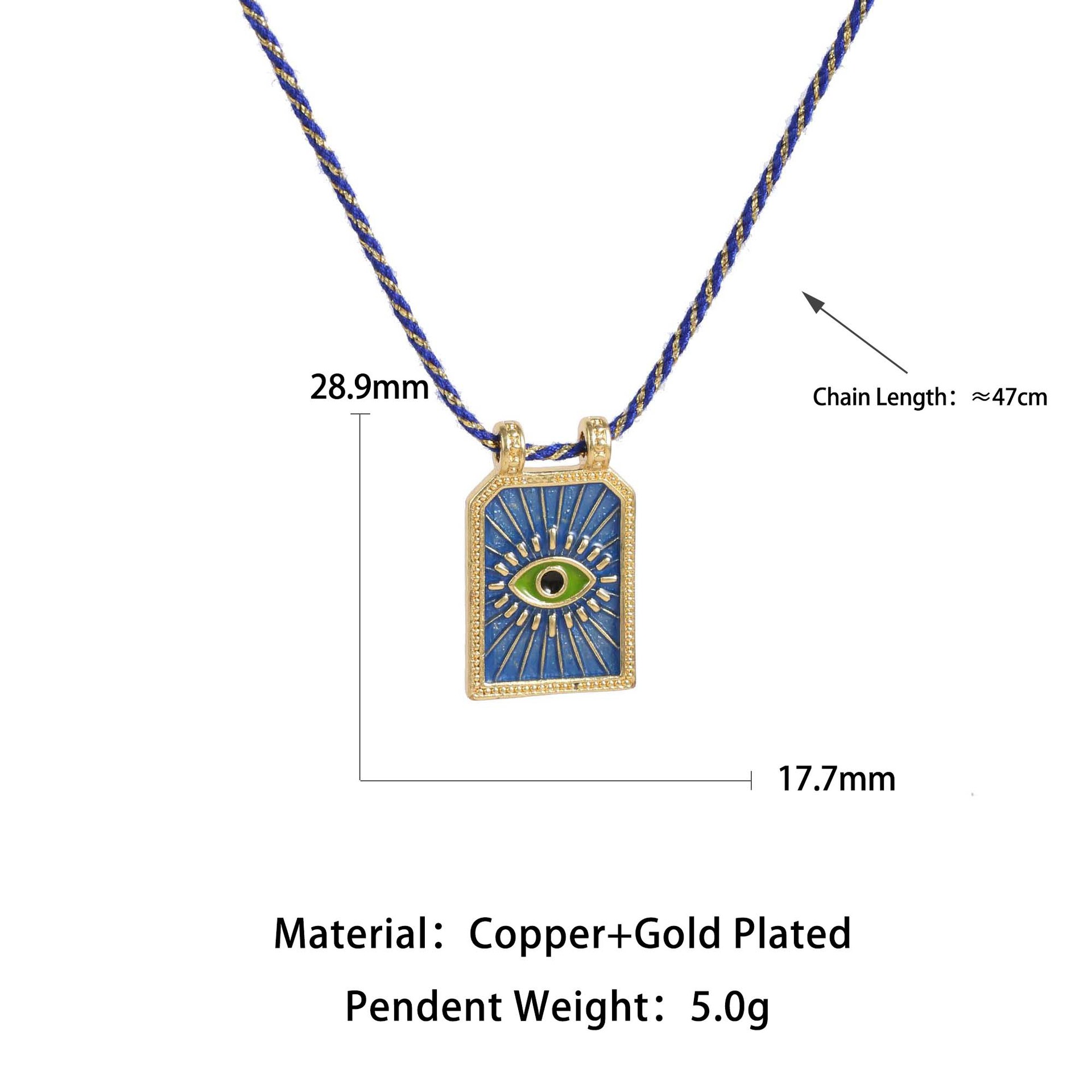 All Seasons Season Women's Gender Wholesale Jewelry Vintage Style Astrology  Devil's Eye Copper Enamel Plating