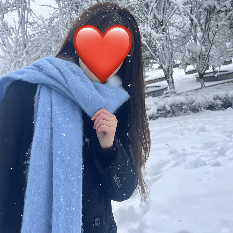 仿羊绒围巾女秋冬季新款加厚保暖围脖显白流苏中长款百搭围巾批发|undefined