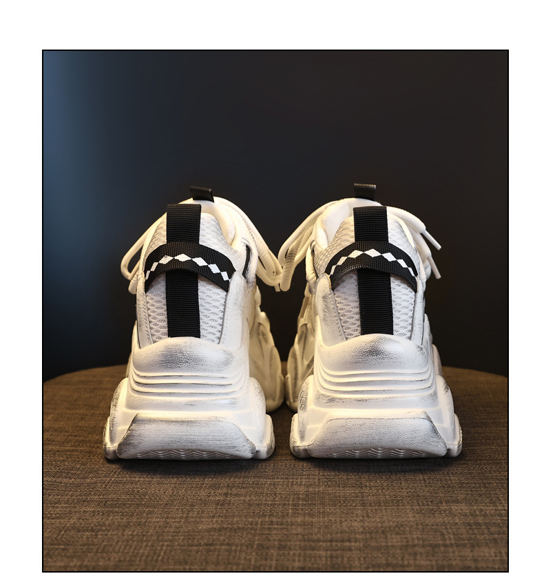 Giày sneaker nữ chunky đế dày tăng chiều cao 10 cm phong cách thể thao — màu trắng chi tiết 20