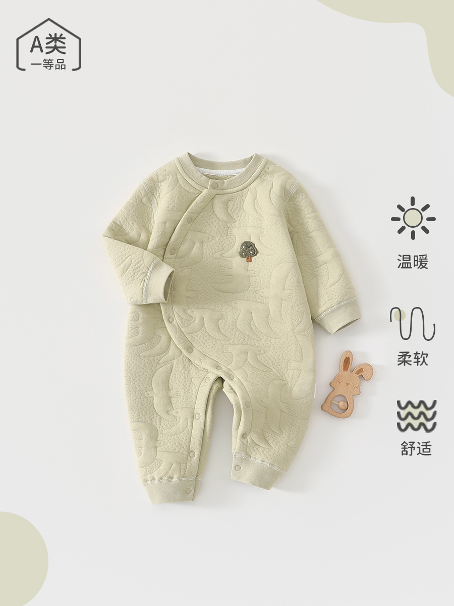 Baby overcoat otoño invierno capa de aire abrigo de bebés casa ropa de escalada de ropa de algodón intercalado capa de aire