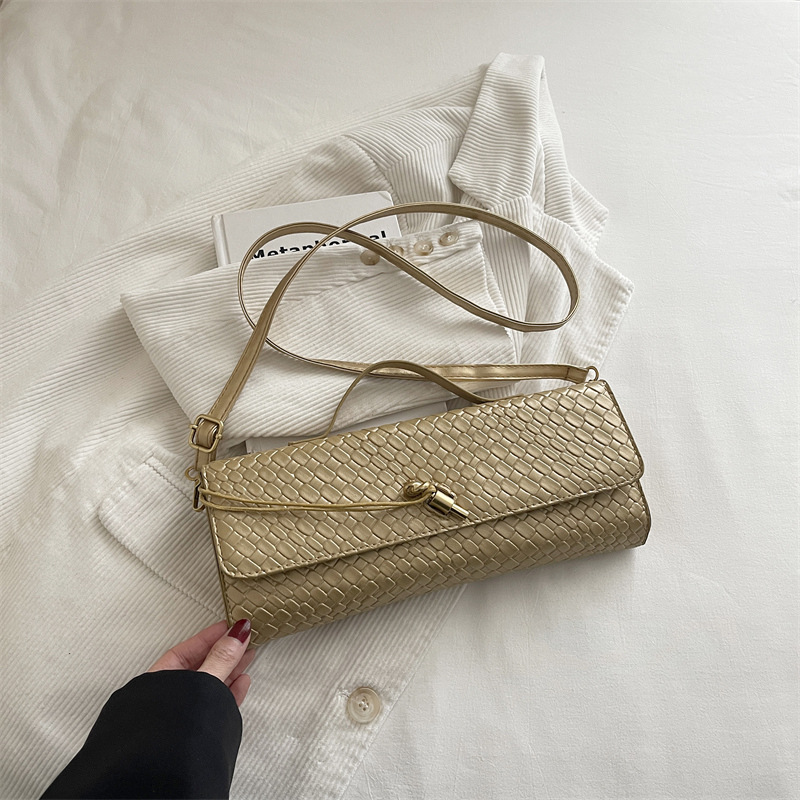2026 bolsas de tejido caliente de mujeres nuevas bolsas de palo bolsas de cena bolsas de órgano bolsas de moda largas bolsas de hombro