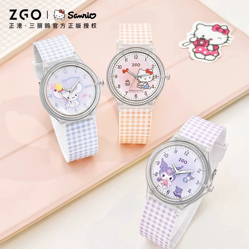 Sanrio, hello kitty, водостойкие детские кварцевые часы