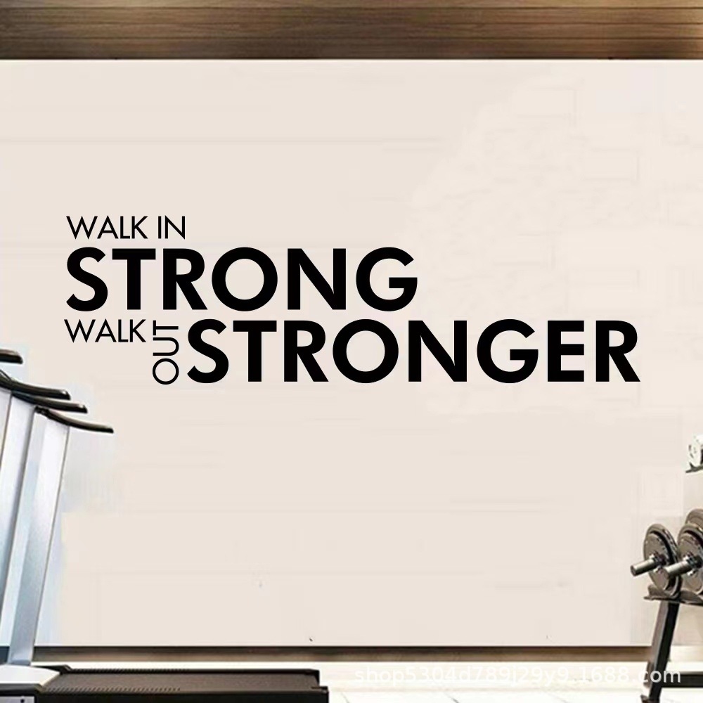 WALK STRONG WALK OUT 英文贴纸外贸精雕自粘wall decorDW13925