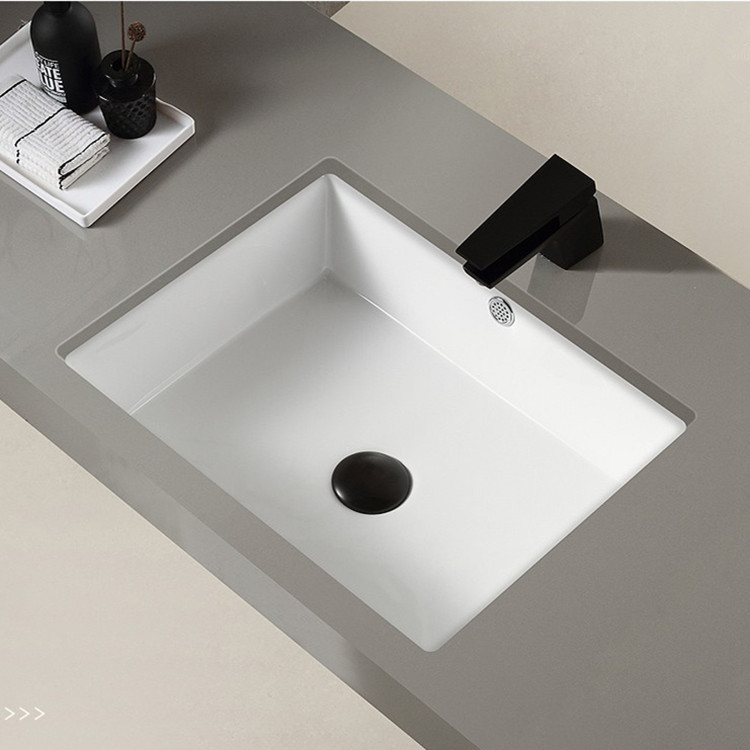 Flat bottom square under-counter basin wash basin embedded wash basin large capacity home improvement hotel bathroom basin