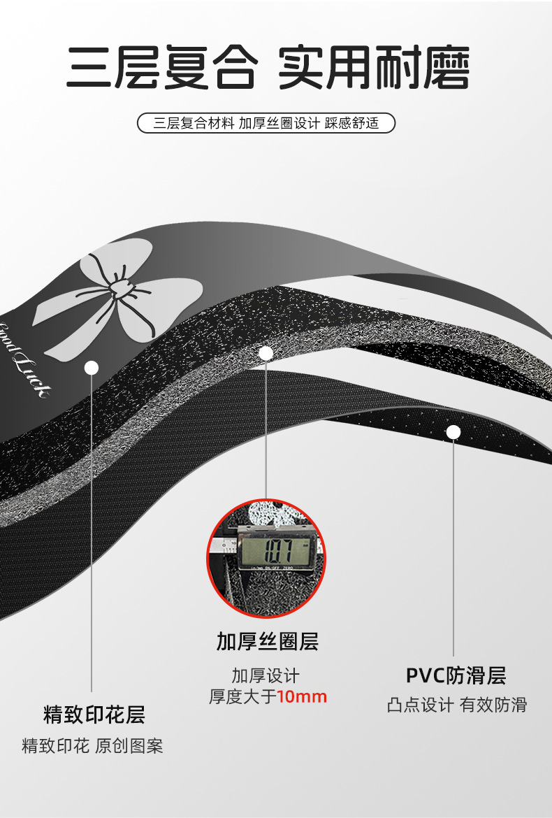 New Universal Car Floor Mats, Non-Slip and Dirt-Resistant Wire Ring Single-Piece Car Carpet, Anti-Dirty Main Driver's Car Floor Mats