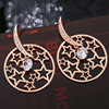 Earrings stainless steel, accessory, wholesale, Japanese and Korean, simple and elegant design, internet celebrity