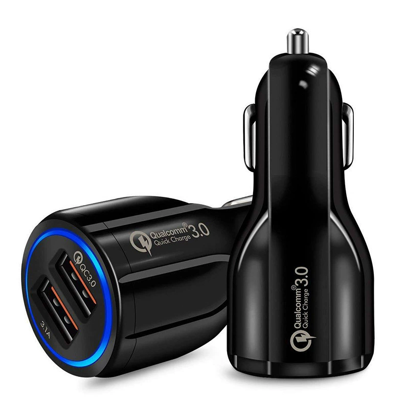 Фабричный опт small steel cannon car loader QC3.0 автомобильная зарядка двойной USB порт быстрая зарядка автомобильное зарядное устройство