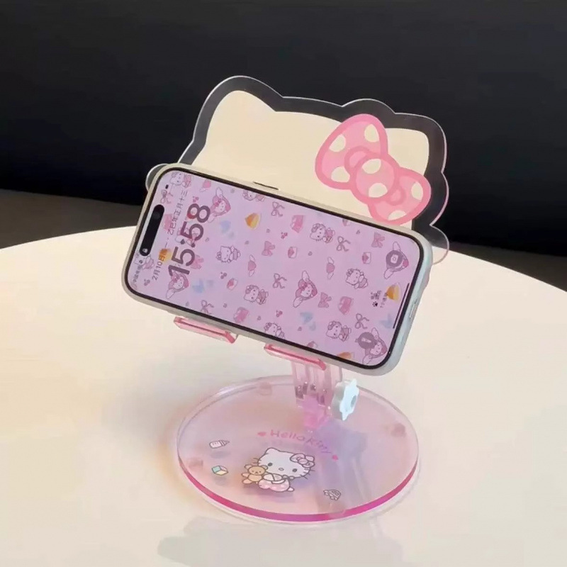 可爱猫手机支架桌面平板电脑通用可调节亚克力摆件|undefined