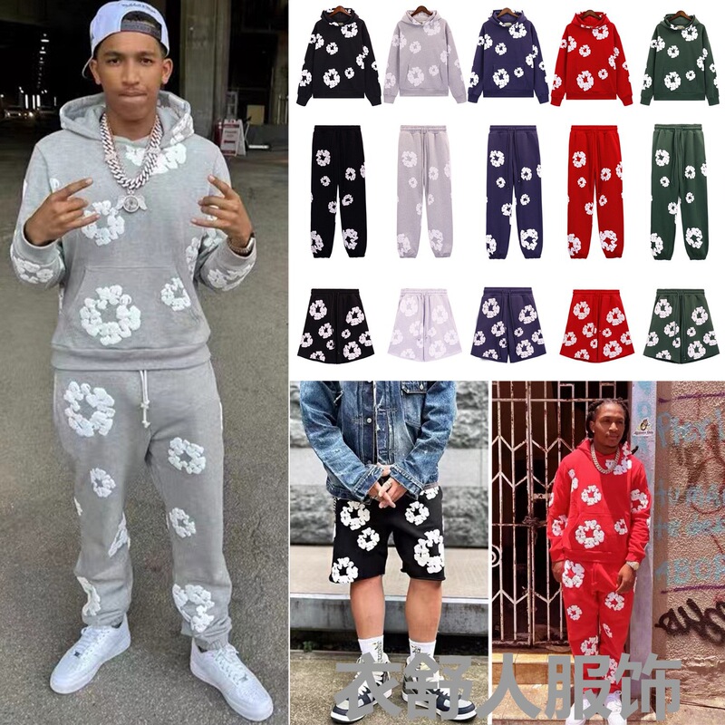 2024 Summer New Real Shot Ready-Made Main Line Foam Printed Sweatshirt American Hoodie 2024 Summer New Real Shot Ready-Made Main Line Foam Printed Sweatshirt American Hoodie