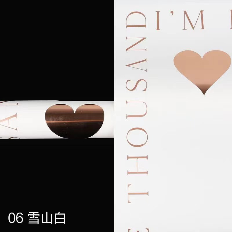 Floral de oro de corazón verdadero papel de embalaje floral de amor floral de papel de embalaje floral floral de material de embalaje floral al por mayor