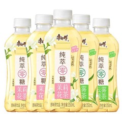 康师傅纯萃零糖茉莉花茶无糖云雾绿茶高山乌龙350ml瓶0脂饮料居家