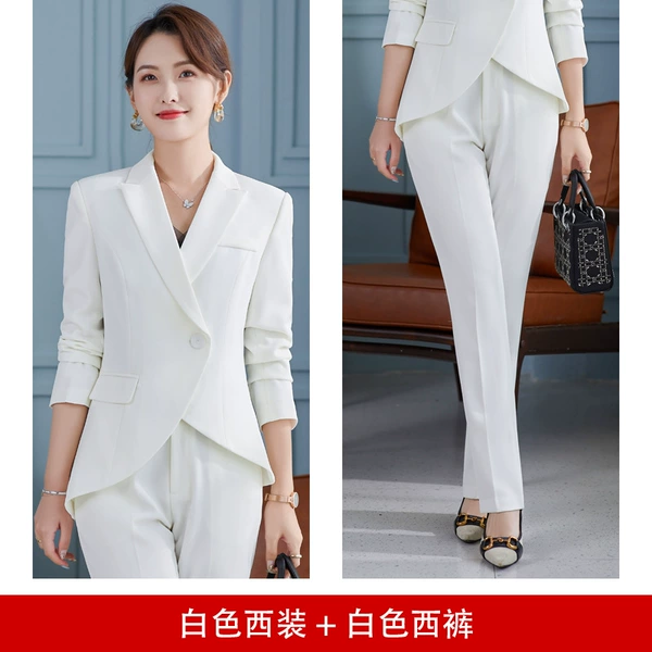 White classic suit jacket, trousers