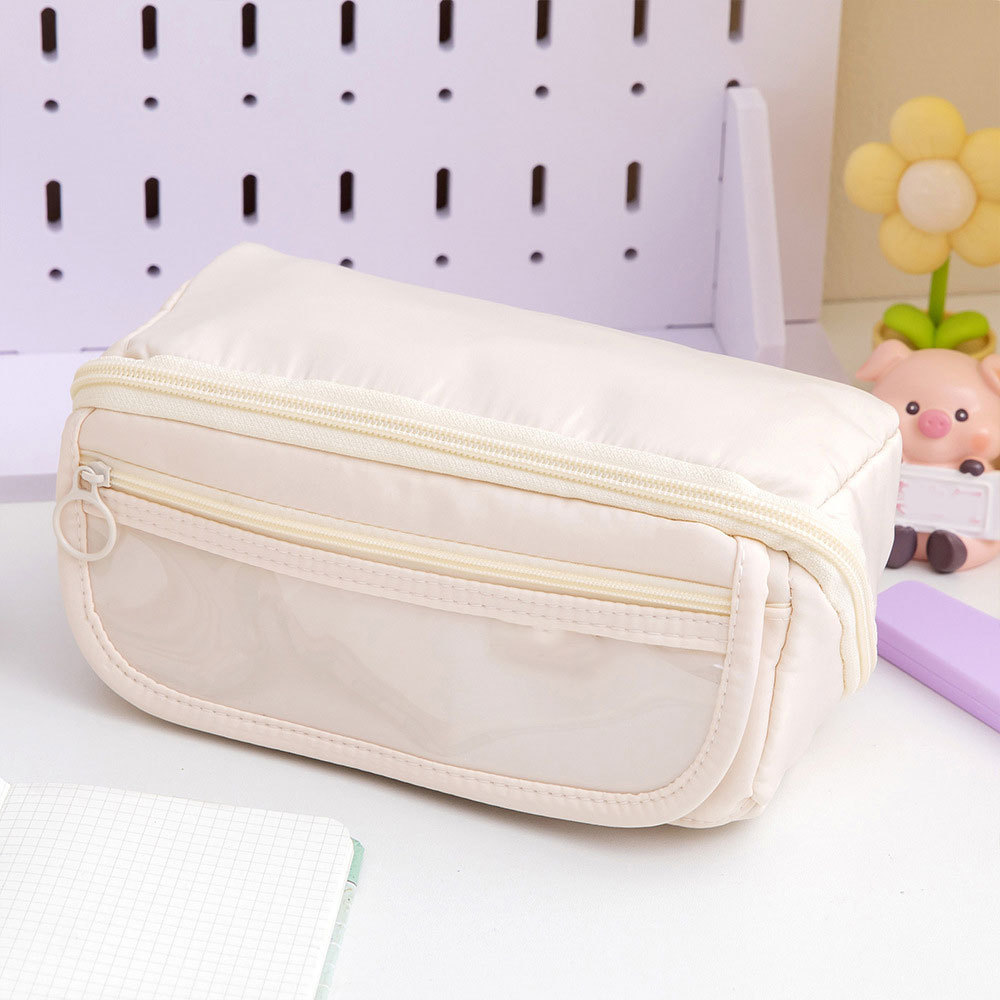 Estuche para lápices morados prisma de alto valor para estudiantes de escuela primaria y niñas 2025 nueva caja de papelería de gran capacidad para estudiantes de secundaria