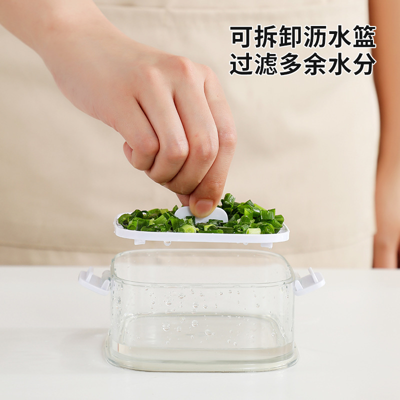 Caja de preservación de cebollas, caja de preservación de cocina, caja de sellado de alimentos superposición, caja de almacenamiento, caja de almacenamiento, refrigerador