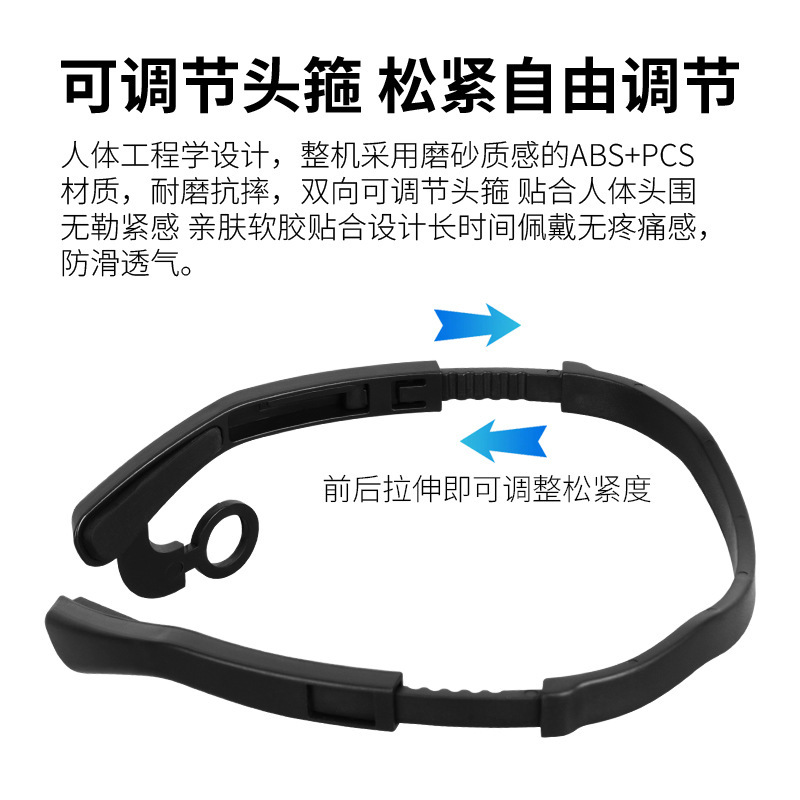 新款耳挂式头灯USB充电感应强光照明工作灯钓鱼灯侧挂跑步头戴灯|undefined