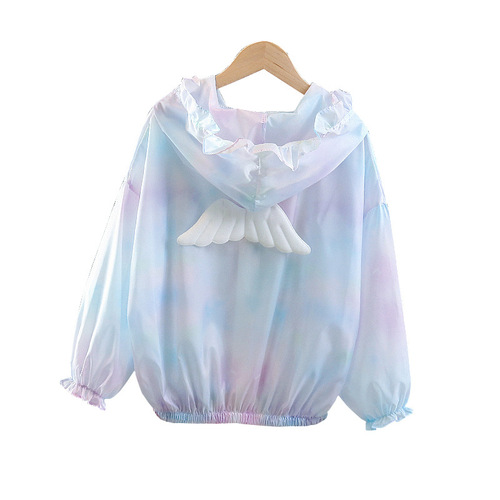 Girls' Sun Protection Clothing Summer Thin Jacket Little Girl UV Protection Air Conditioning Shirt Children's Breathable Summer Wear Sun Protection Clothing 