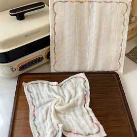 lmylan彩虹疏油抹布1包10条装家用吸油碗厨房抹布不掉毛加厚抹布