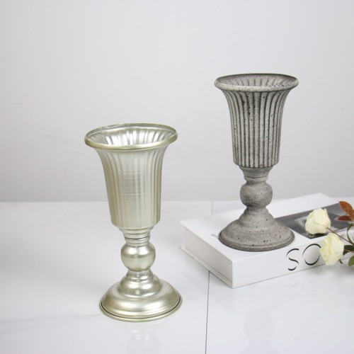 Cross-border hot mining iron high-leg flower pots wedding decoration flower ornaments simulated flower flower arrangements flower shop vases wholesale