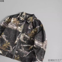 2025新款三色枫叶树枝夹克  时尚洋气 水洗黑色粉色白色耐磨现货