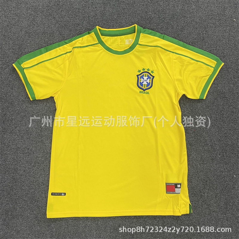 批发retro2006巴西英格兰贝克汉姆阿根廷复古球衣世界杯足球服T恤|undefined